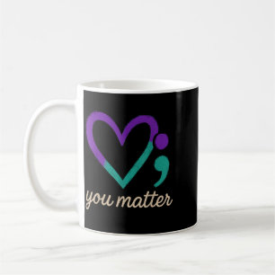 Teal And Purple Awareness Shirt Matter Semicolon Coffee Mug