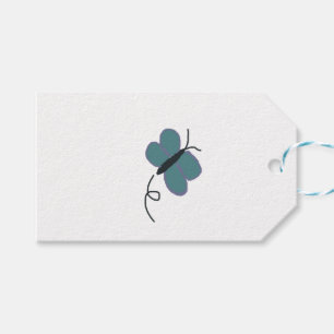 Teal And Purple Butterfly Gift Tags