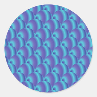 Teal and purple circle pattern, funny gift classic round sticker