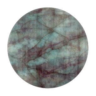 Teal and Purple Fluorite Marble Cutting Board