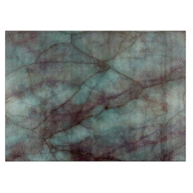 Teal and Purple Fluorite Marble Cutting Board (Front)