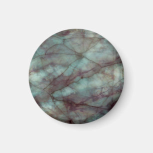 Teal and Purple Fluorite Marble Magnet