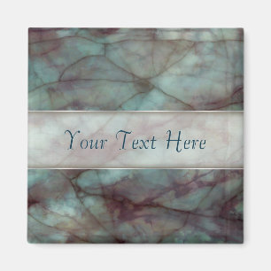 Teal and Purple Fluorite Marble Magnet