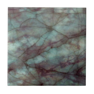 Teal and Purple Fluorite Marble Tile
