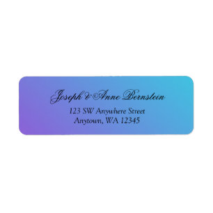Teal and Purple Return Address