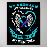 Teal And Purple Ribbon Suicide Awareness Shirt God