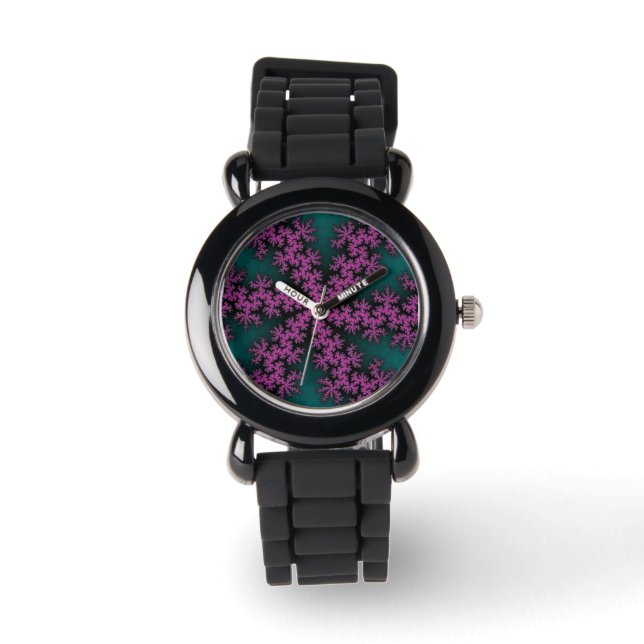 Teal and Purple Snowflake Watch (Front)