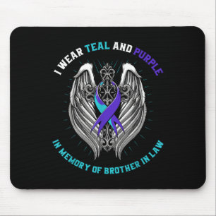Teal And Purple Suicide Awareness Brother In Law C Mouse Mat