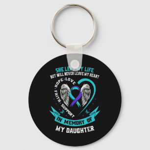 Teal And Purple Suicide Awareness Daughter Memoria Key Ring