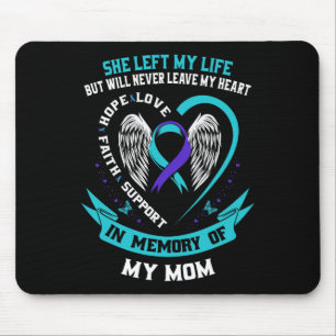 Teal And Purple Suicide Awareness Ribbon Mom Memor Mouse Mat