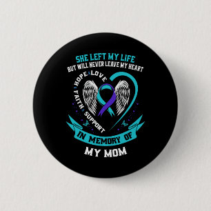 Teal And Purple Suicide Awareness Ribbon Mum Memor 6 Cm Round Badge