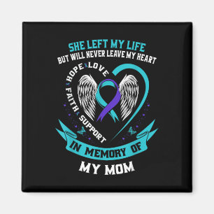 Teal And Purple Suicide Awareness Ribbon Mum Memor Magnet