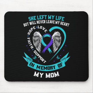 Teal And Purple Suicide Awareness Ribbon Mum Memor Mouse Mat
