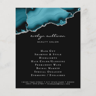 teal and silver agate flyer
