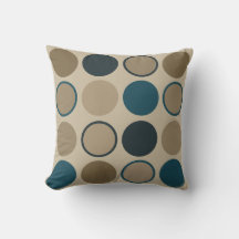 Teal and Toupe Circles 