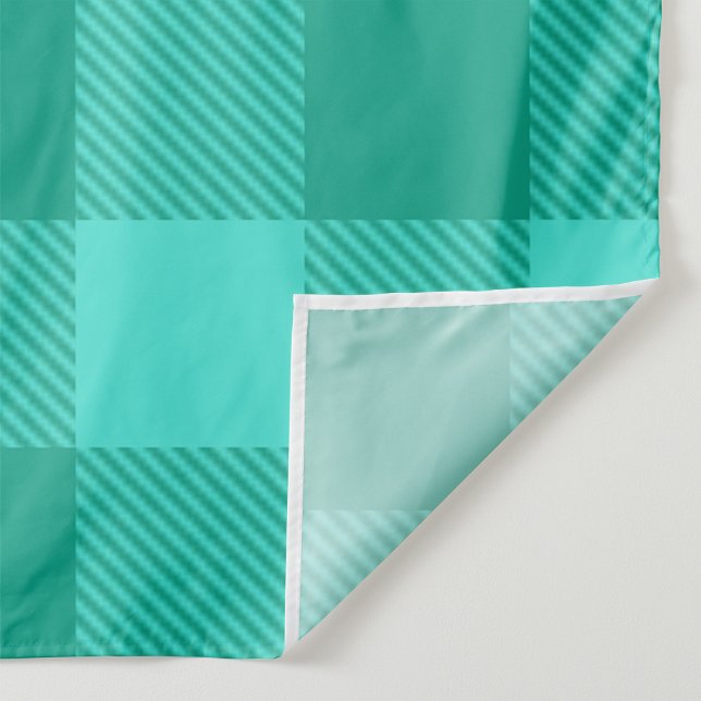 Teal And Turquoise Gingham Plaid Design  Fabric (Creator Uploaded)