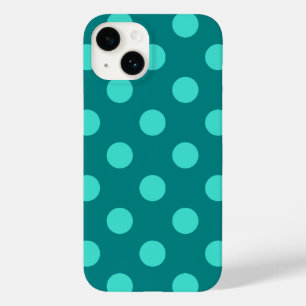 Teal and Turquoise Polka Dots Case-Mate iPhone 14 Case