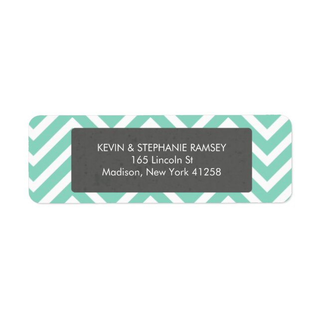 Teal and White Chevron (Front)