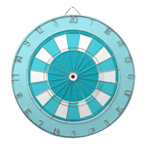 Teal and White Dartboard