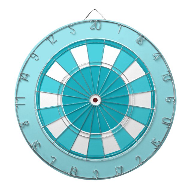 Teal and White Dartboard (Front)