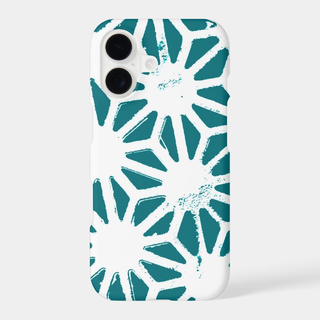 Teal and white geometric pattern (Back)