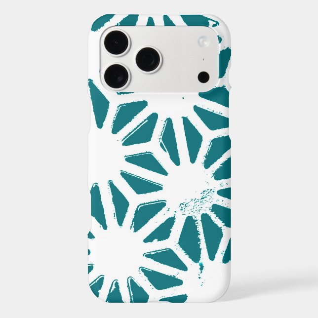 Teal and white geometric pattern (Back)