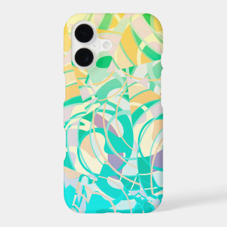  Teal and Yellow Abstract