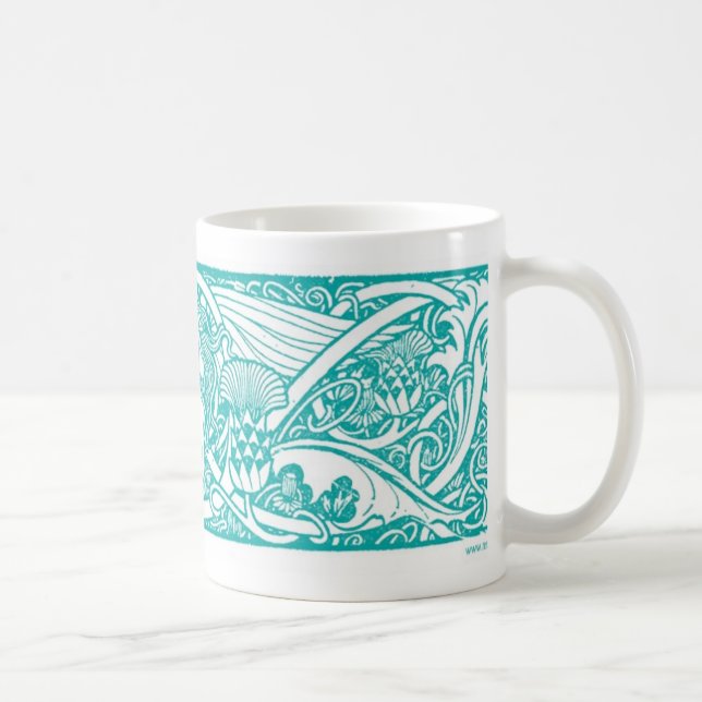 Teal Angel Vignette Mug (Right)