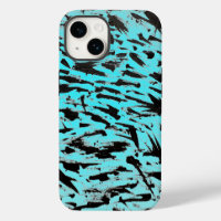 Teal Animal Print Abstract
