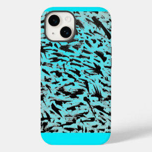 Teal Animal Print Abstract iPhone 14 Case