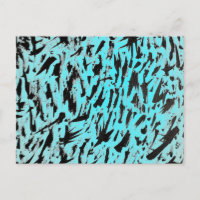 Teal Animal Print Abstract