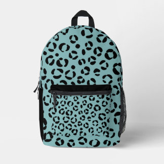 Teal Animal Printed Backpack