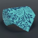 Teal & Aqua Blue Vintage Floral Wedding Tie<br><div class="desc">Vintage Floral Teal Gray and Aqua Blue Wedding Party Tie For the Guys.  Father of Bride,  Father of Groom,  Groomsman,  Best Man and Groom.   Farmhouse,  Cottage Chic,  Grand Millennial,  Rustic luxe, </div>
