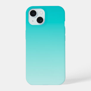 Teal aqua gradient iPhone 15 case