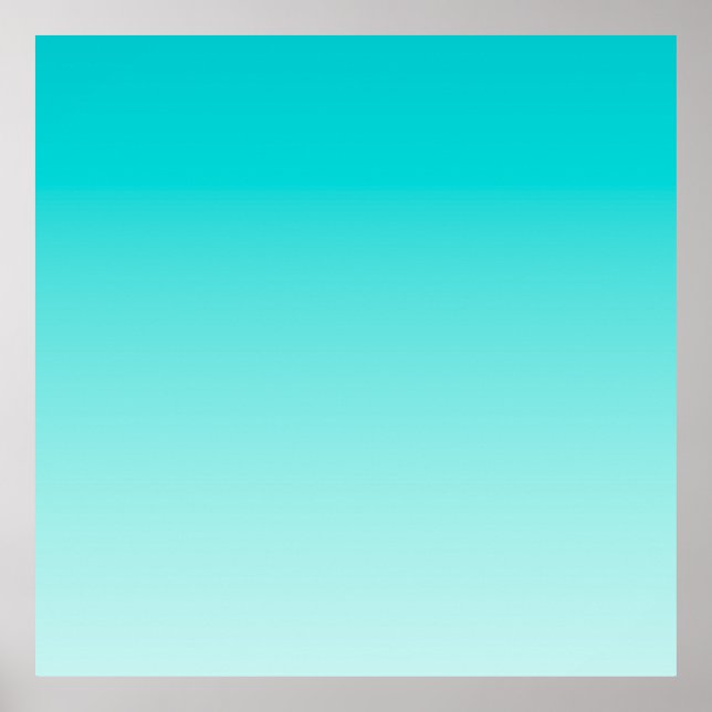 Teal aqua gradient poster (Front)
