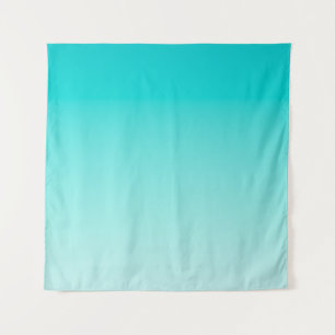 Teal aqua gradient tapestry