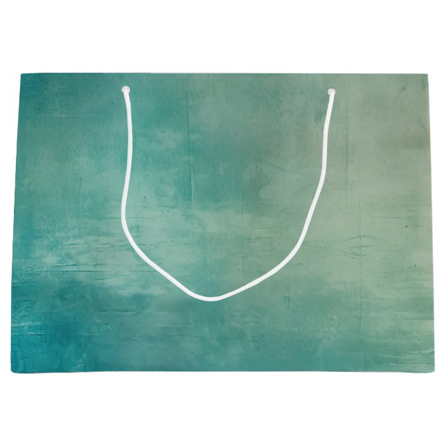 Teal Aqua Green Texture Large Gift Bag (Front)