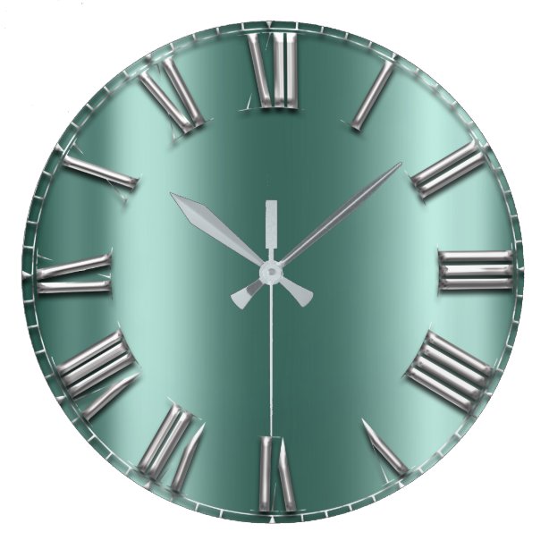 Teal Wall Clocks Zazzle UK