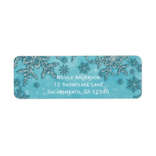 Teal Aqua Snowflakes Winter Wonderland Party