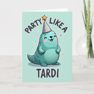 Teal Aquatic Birthday Card