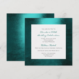 Teal Aquatic Tropical Green Birthday Party Invitation
