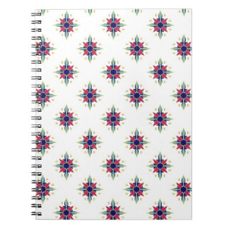 Teal Arabic Patterned Spiral Notebook