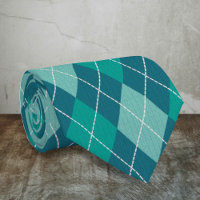 Teal Argyle Diamonds Pattern - Blue-Green Tones