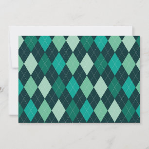 Teal argyle pattern