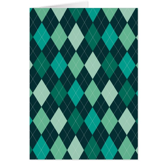 Teal argyle pattern (Front)