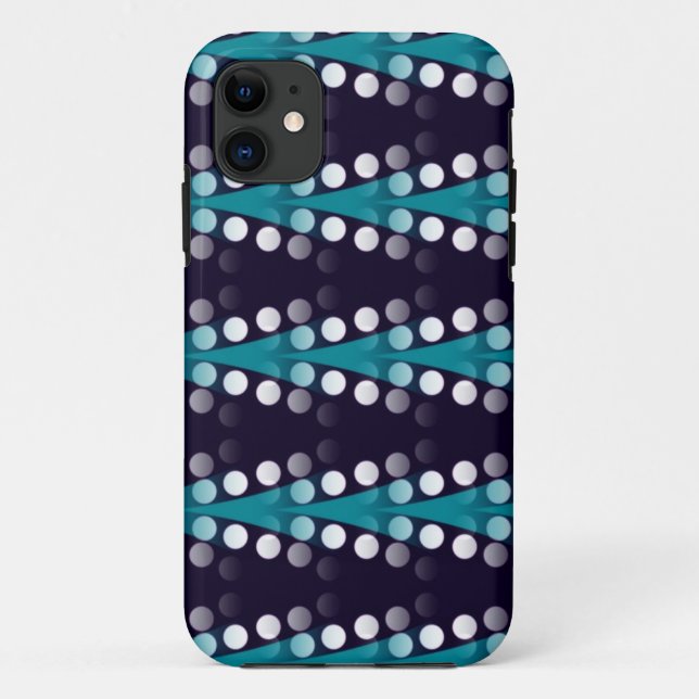 Teal  Arrows & White Dots pattern iPhone 5 Case (Back)