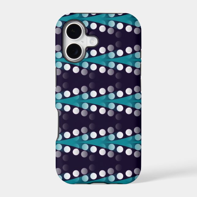 Teal  Arrows & White Dots pattern iPhone 5 Case (Back)