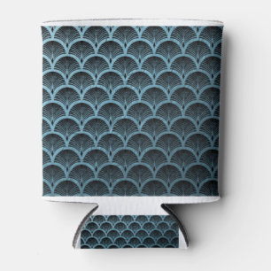 teal art deco fan pattern,teal,art deco,metallic,f can cooler