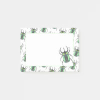Teal Atlas Watercolor Beetle Love Bug