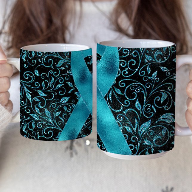 Teal Awareness Ribbon Mug Design (Creator Uploaded)